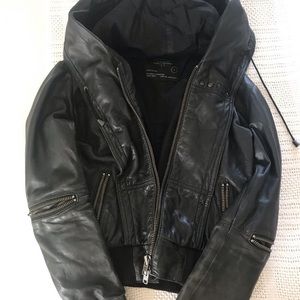 All saints leather jacket